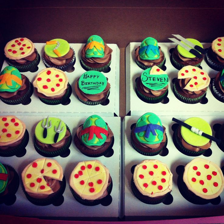 Ninja Turtle Cupcakes
 Easy Ninja Turtle Cupcakes