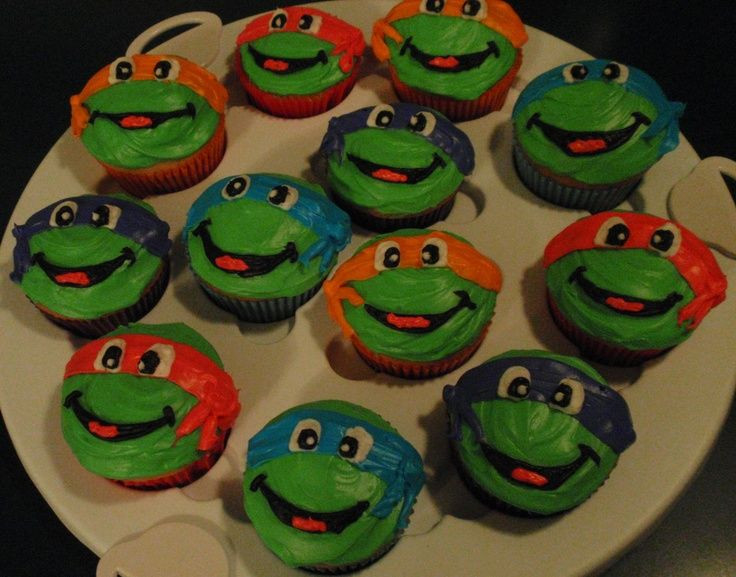 Ninja Turtle Cupcakes
 ninja turtles cupcakes