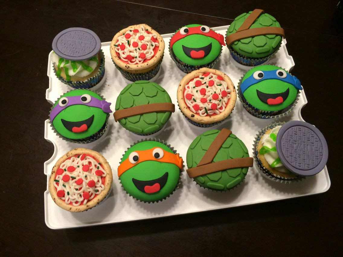 Ninja Turtle Cupcakes
 TMNT Cupcakes Teenage Mutant Ninja Turtle Cupcakes