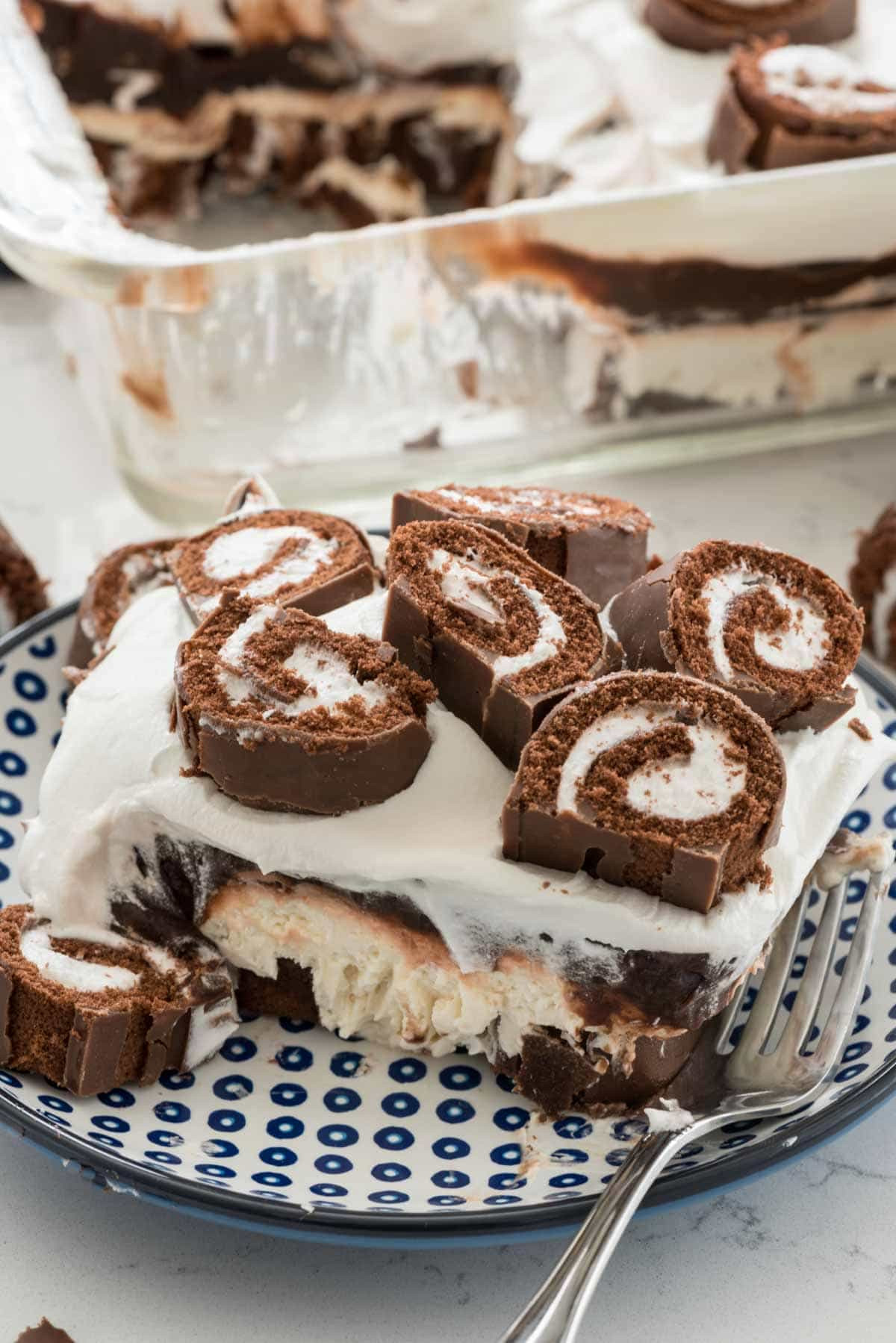 No Bake Pudding Desserts
 Swiss Roll Layered No Bake Dessert Crazy for Crust