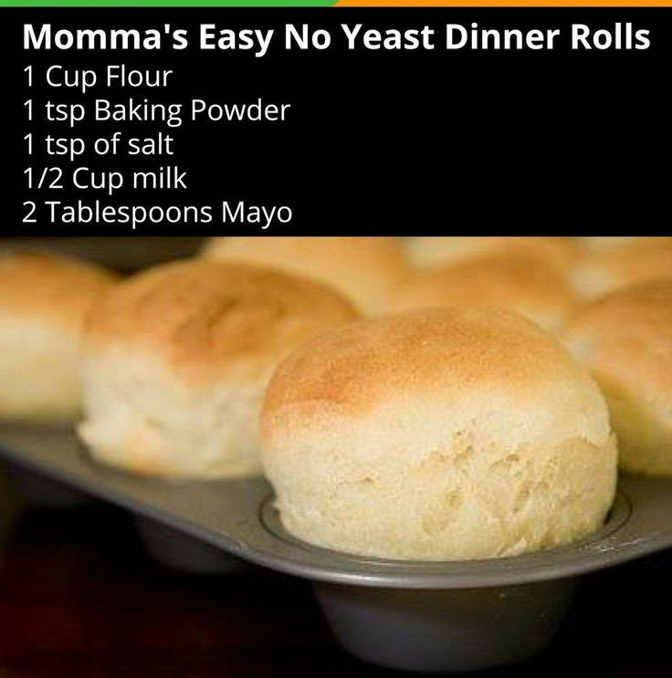No Yeast Dinner Rolls
 Yeast rolls without the yeast