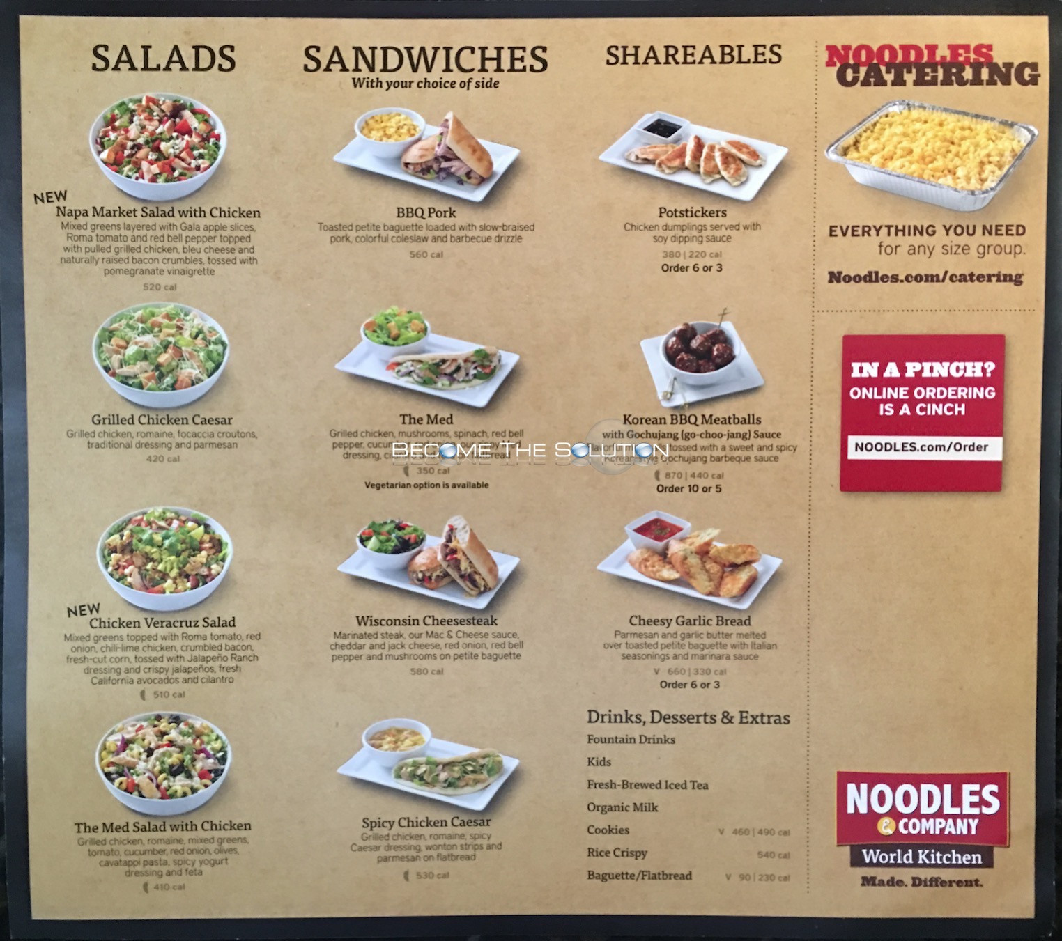 Noodles And Company Menu Prices
 Noodles And pany Carry Out Menu Chicago Scanned Menu
