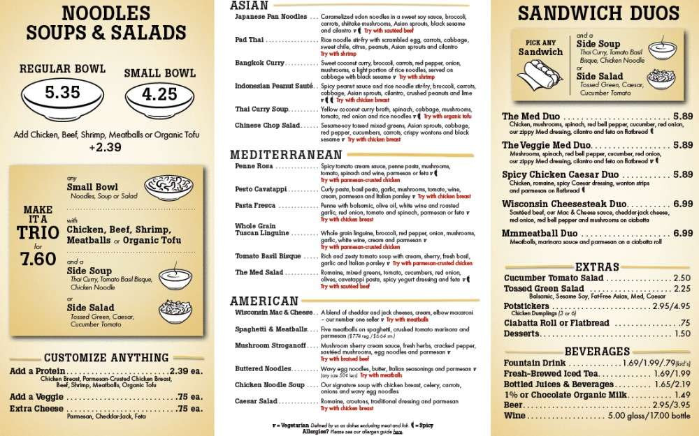 Noodles And Company Menu Prices
 noodles and pany menu Gallery