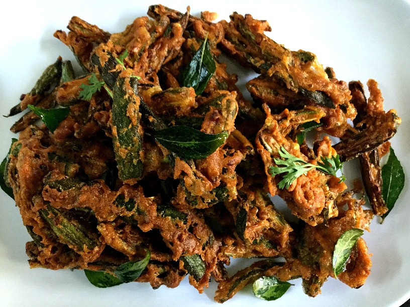 Okra Recipes Indian
 Bhindi Kurkuri Crispy Indian Spiced Okra Fry Indian Simmer