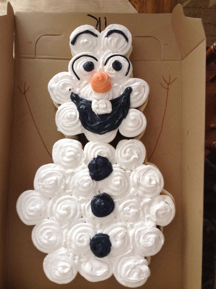 Olaf Cupcakes Cake
 Olaf Cake Ideas