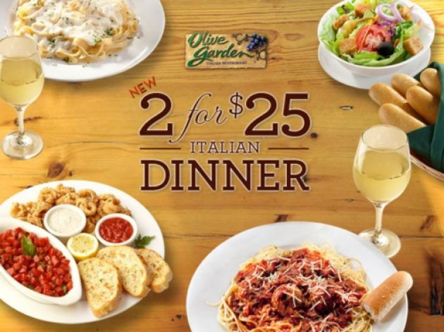 Olive Garden Early Dinner Special
 Olive Garden 2 For 25 Special Deal Is Back View The Menu