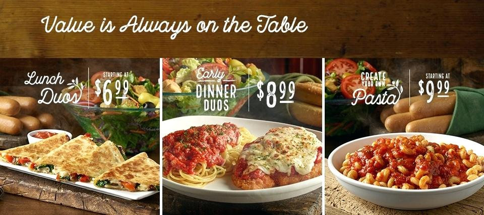 Olive Garden Early Dinner Special
 Olive Garden Hickory Nc Over binations From Lunch To