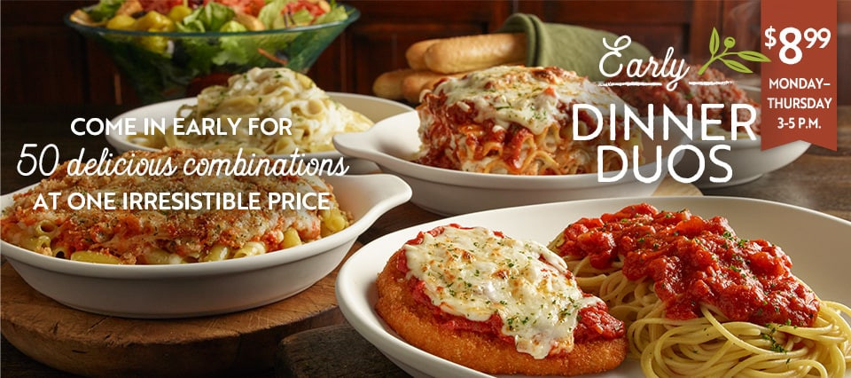 Olive Garden Early Dinner Special
 does olive garden have call ahead seating