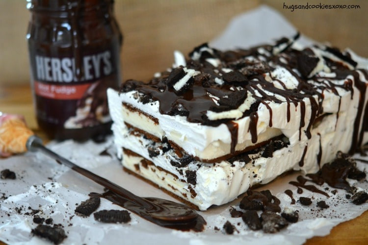 Oreo Ice Cream Dessert
 Ice Cream Sandwich Hot Fudge Cake Hugs and Cookies XOXO