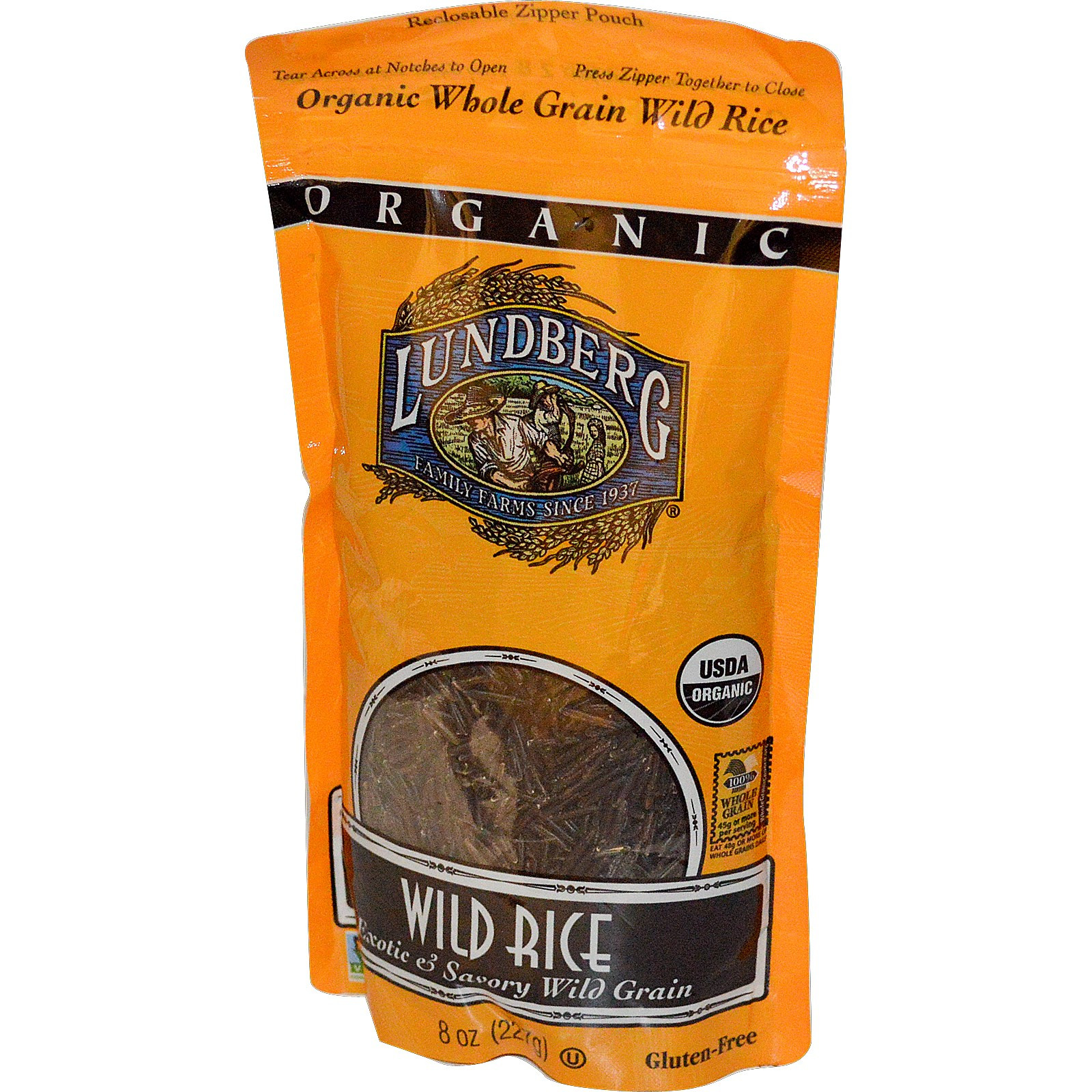 Organic Wild Rice
 Lundberg Wild Rice Organic 8 oz 227 g iHerb
