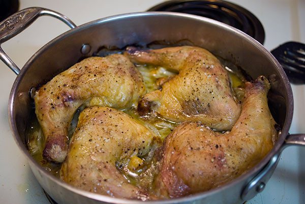 Oven Baked Chicken Quarters
 Baked Chicken Leg Quarters with Braised ions a one dish