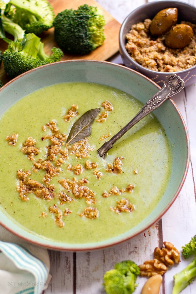 Paleo Broccoli Soup
 Paleo Broccoli Soup with Olive & Nut Pesto Recipe