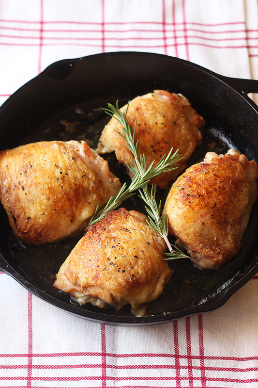 Pan Seared Chicken Thighs
 pan seared chicken thighs no oven