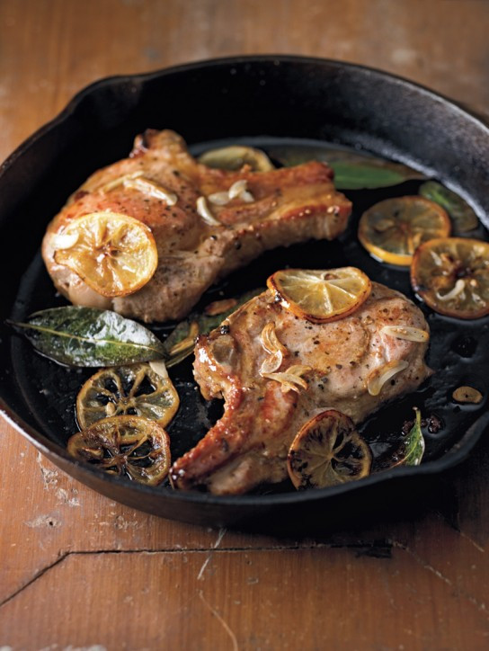 Pan Seared Pork Chops
 Pan Seared Pork Chops with Meyer Lemon