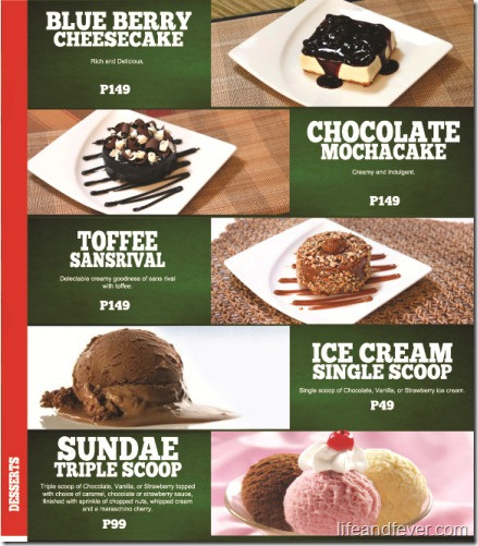 Papa Johns Desserts Menu
 Papa Johns Pizza Menu at La Salle Taft