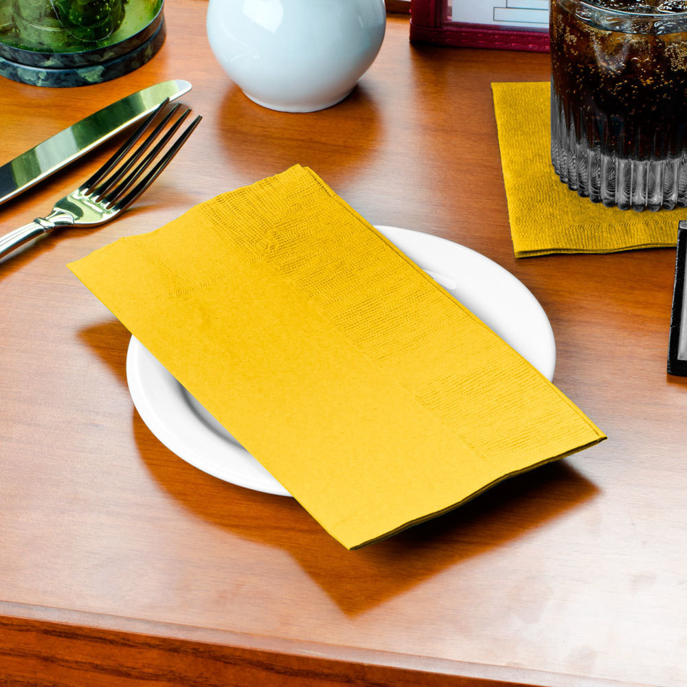 Paper Dinner Napkins
 Sunny Yellow Paper Dinner Napkin Choice 2 Ply