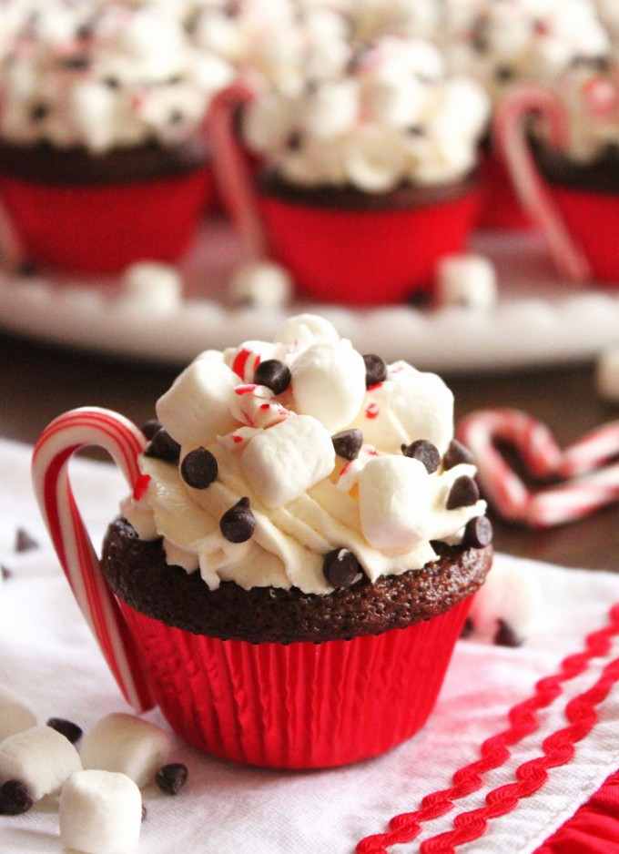 Party Dessert Recipes
 Hot Cocoa Chocolate Cupcake – Christmas Party Dessert Food