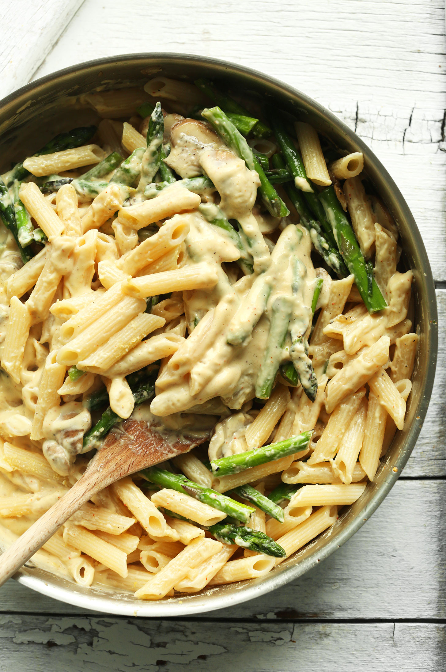 Pasta With Asparagus
 Creamy Mushroom Asparagus Pasta Recipe