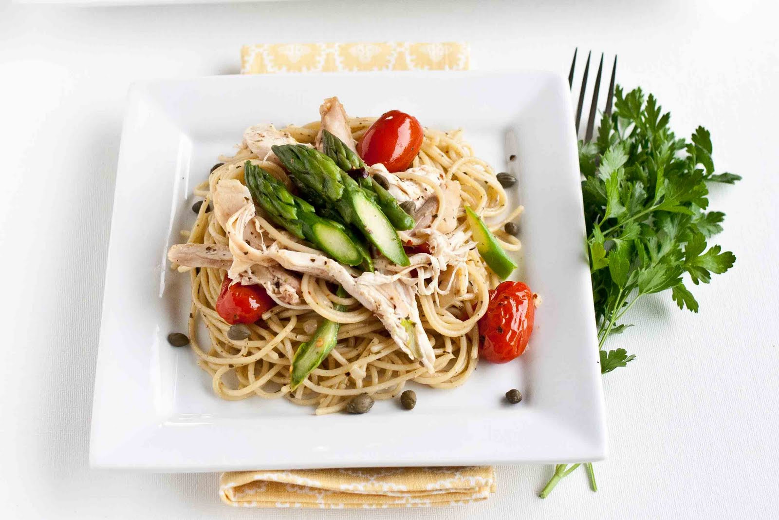 Pasta With Asparagus
 FOODjimoto Quick & Easy Pasta with Asparagus & Grape Tomatoes