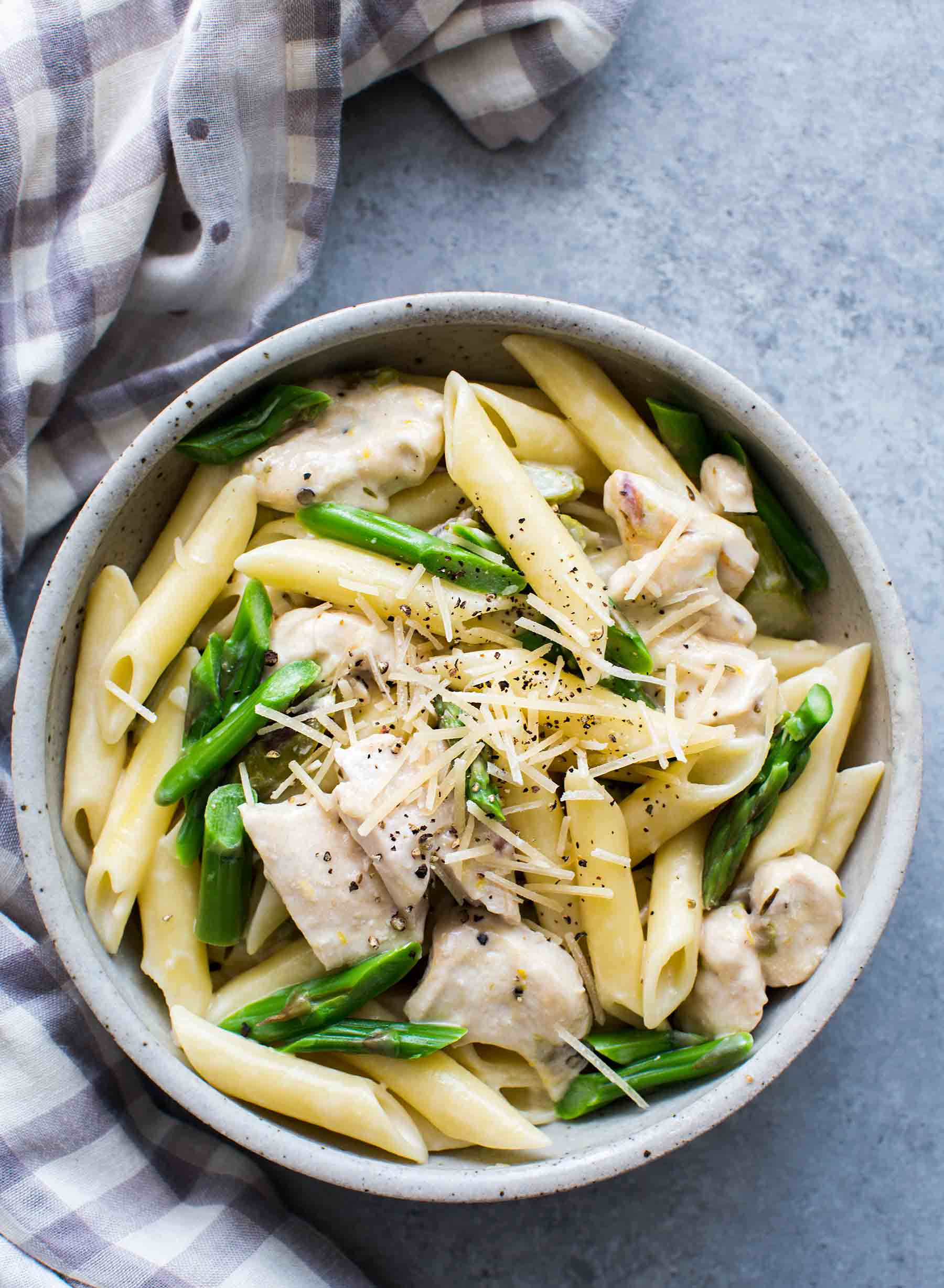 Pasta With Asparagus
 Creamy Chicken and Asparagus Pasta Recipe