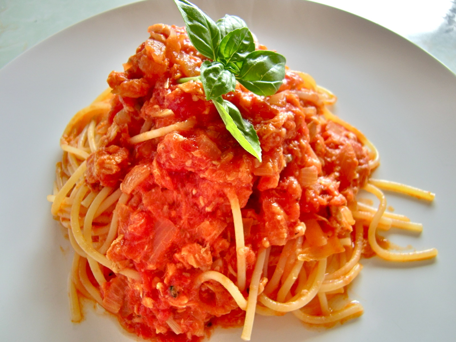 Pasta With Tomato Sauce
 Salmon tomato sauce pasta – Shio Koji magic –