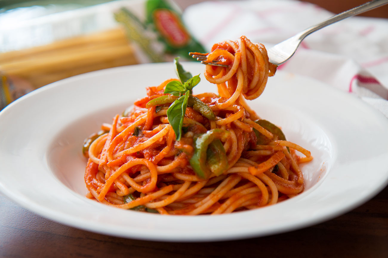 Pasta With Tomato Sauce
 Spaghetti Pasta Recipe In Creamy Tomato Sauce by Archana s