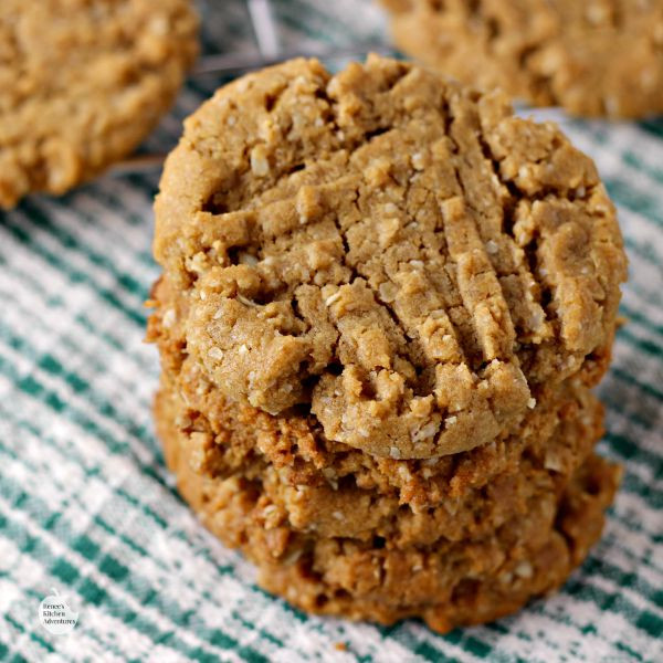 Peanut Butter Oatmeal Cookies
 Flourless Peanut Butter Oat Cookies