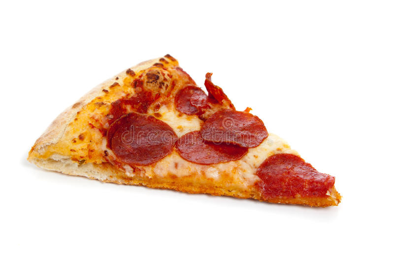 Pepperoni Pizza Slice
 A Slice Pepperoni Pizza White Stock Image of