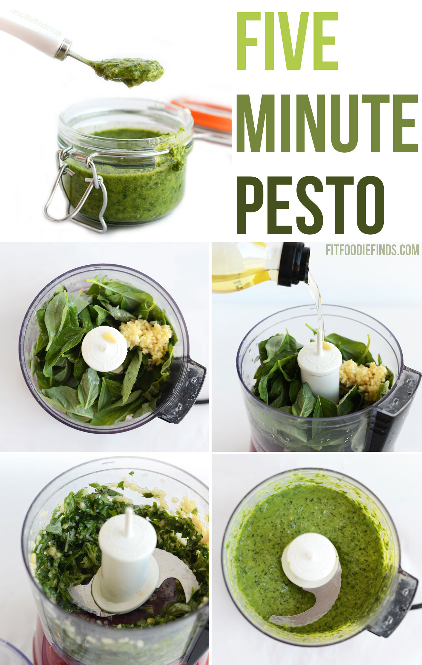Pesto Sauce Recipe
 5 Minute Homemade Pesto Fit Foo Finds