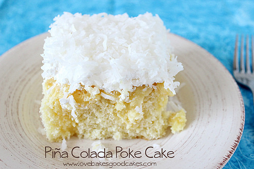 Pina Colada Poke Cake
 Piña Colada Poke Cake