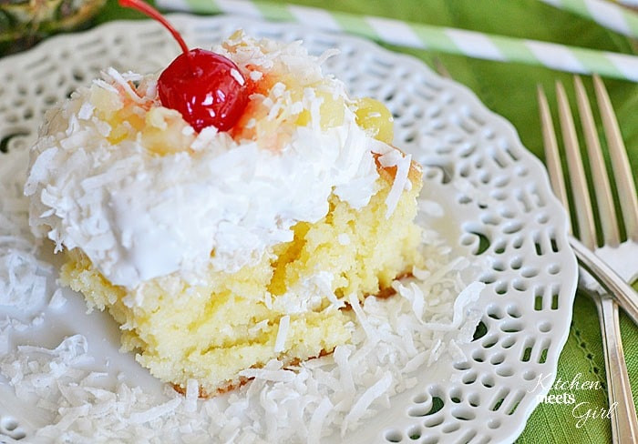 Pina Colada Poke Cake
 Pina Colada Poke Cake