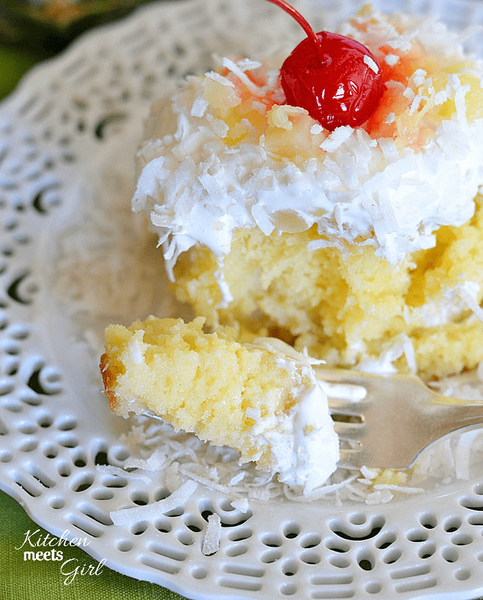 Pina Colada Poke Cake
 Pina Colada Poke Cake