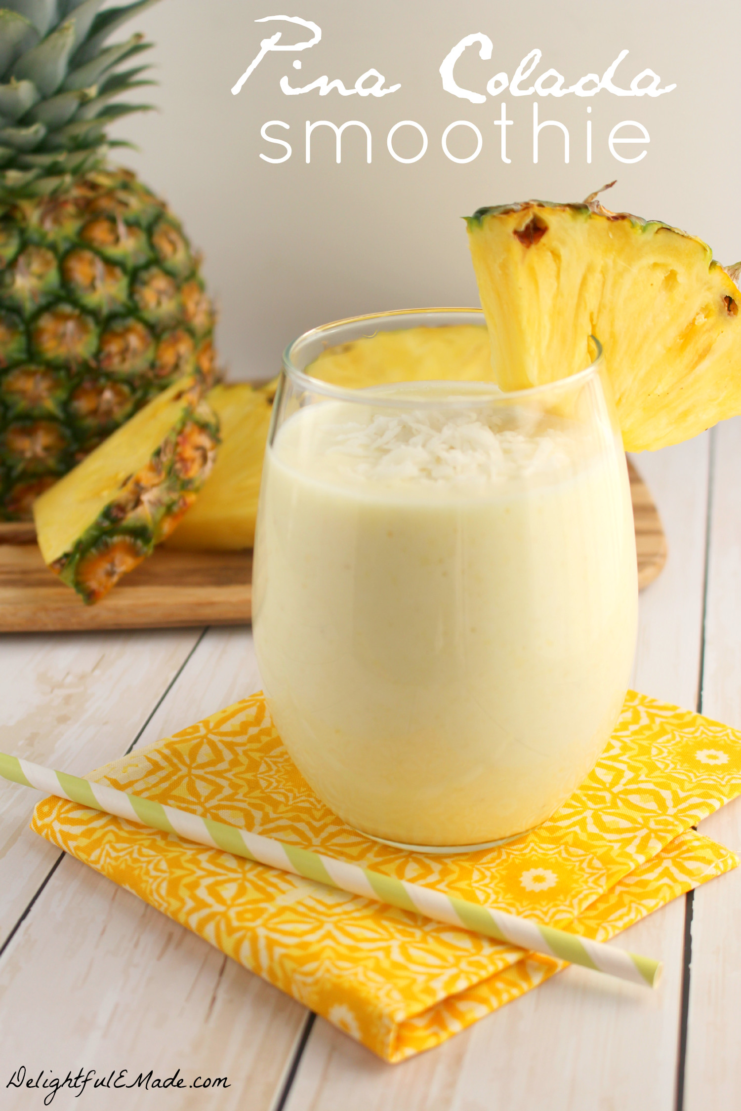 Pina Colada Smoothies Recipe
 Pina Colada Smoothie Two Ways Breakfast or Cocktail