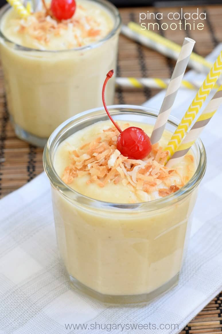 Pina Colada Smoothies Recipe
 Pina Colada Smoothie Shugary Sweets