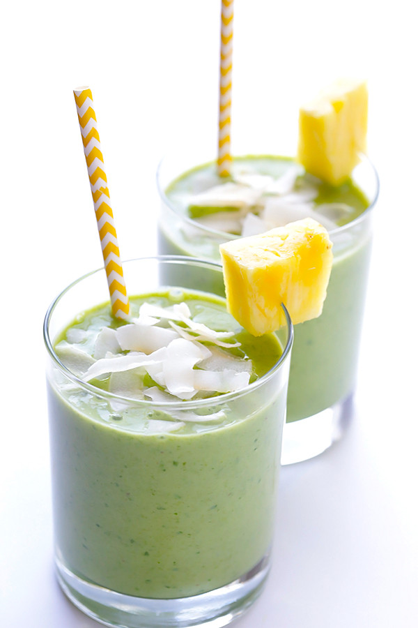 Pina Colada Smoothies Recipe
 Green Pina Colada Smoothie