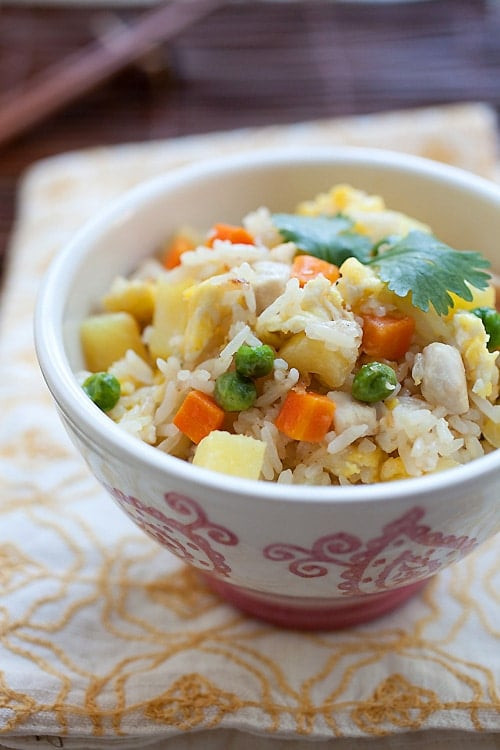 Pineapple Chicken Fried Rice
 Chicken and Pineapple Fried Rice