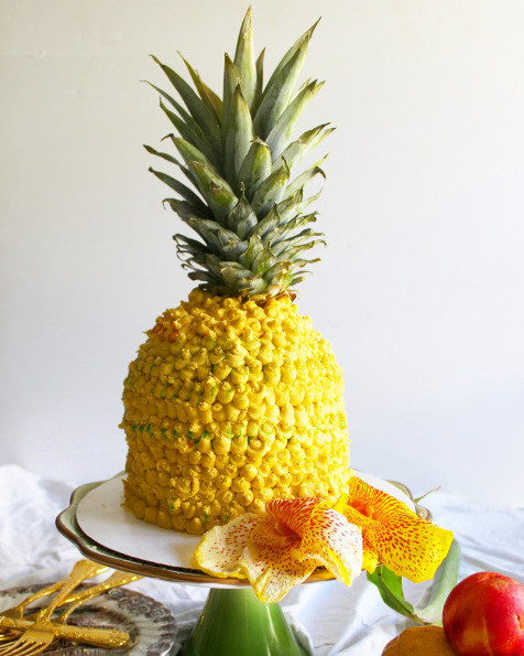 Pineapple Shaped Cake
 EyeDocBakes