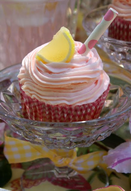 Pink Lemonade Cupcakes
 A Little Loveliness Pink Lemonade Cupcakes
