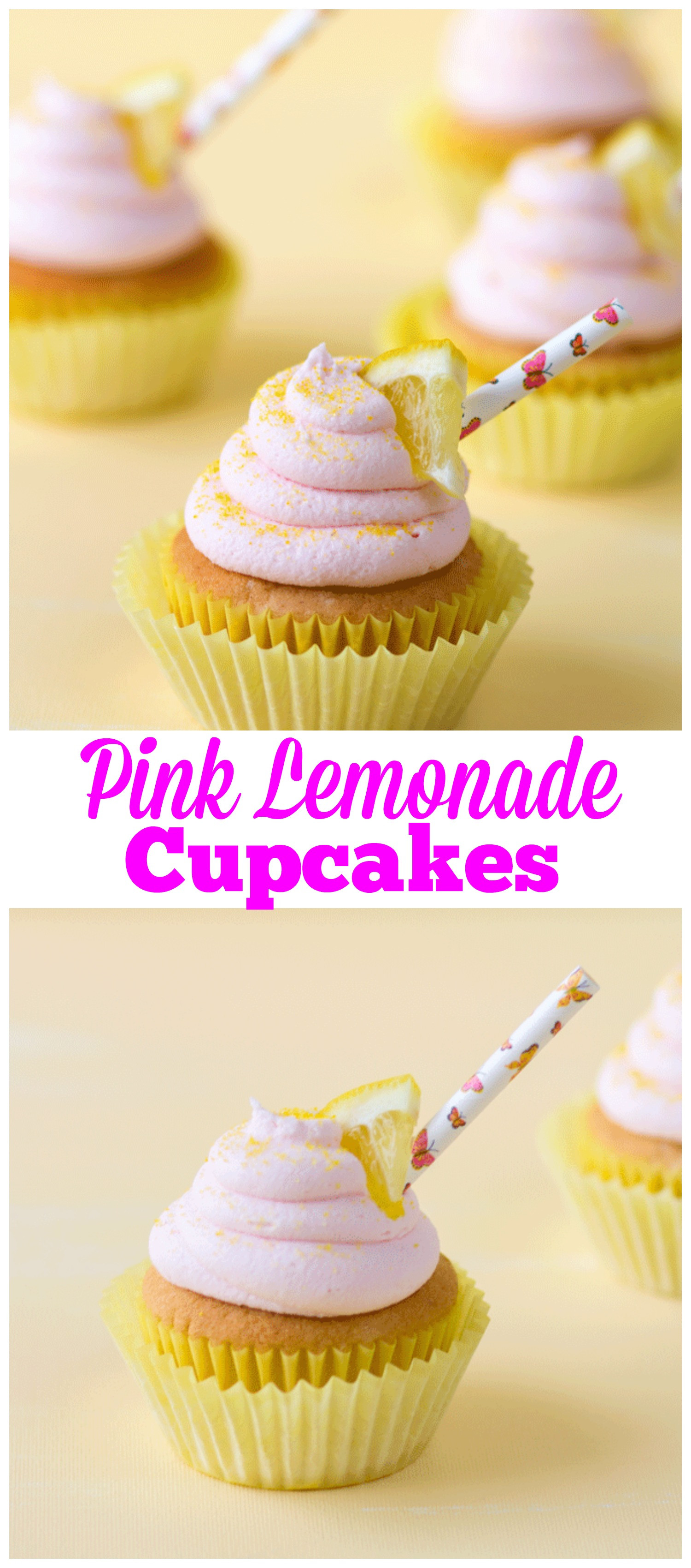 Pink Lemonade Cupcakes
 Pink Lemonade Cupcakes • Mid Momma