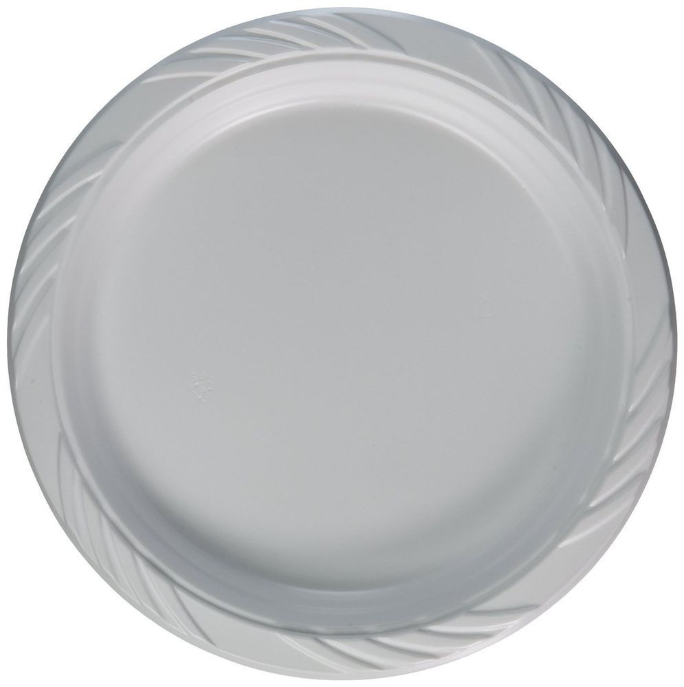 Plastic Dinner Plates
 9" White Plastic Disposable Party Plates 100 pcs Dinner