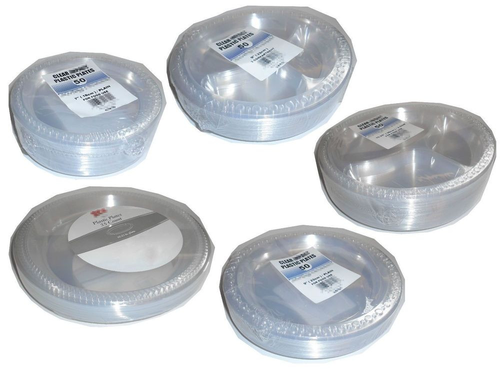 Plastic Dinner Plates
 Clear Disposable Plastic Dinner plates