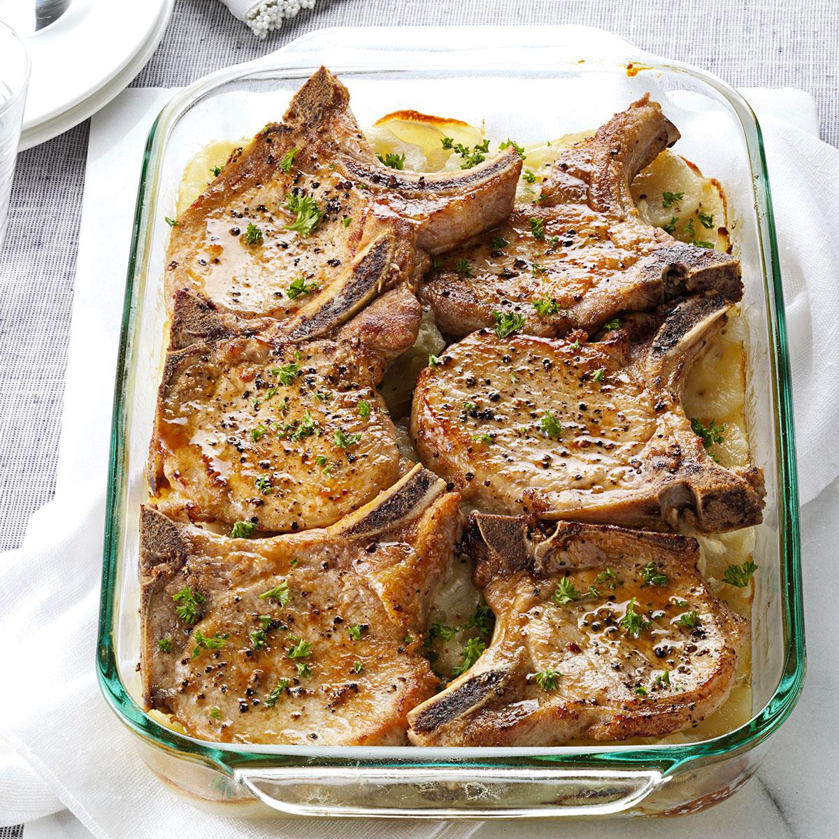 Pork Chop Dinner
 Pork Chops with Scalloped Potatoes Recipe