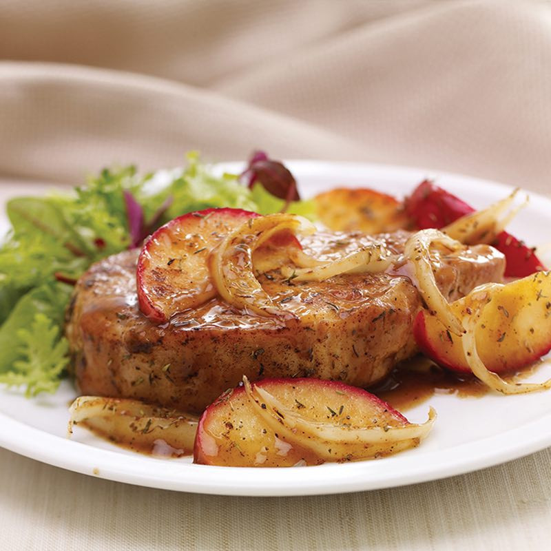 Pork Chops And Apples
 apple sage pork chops