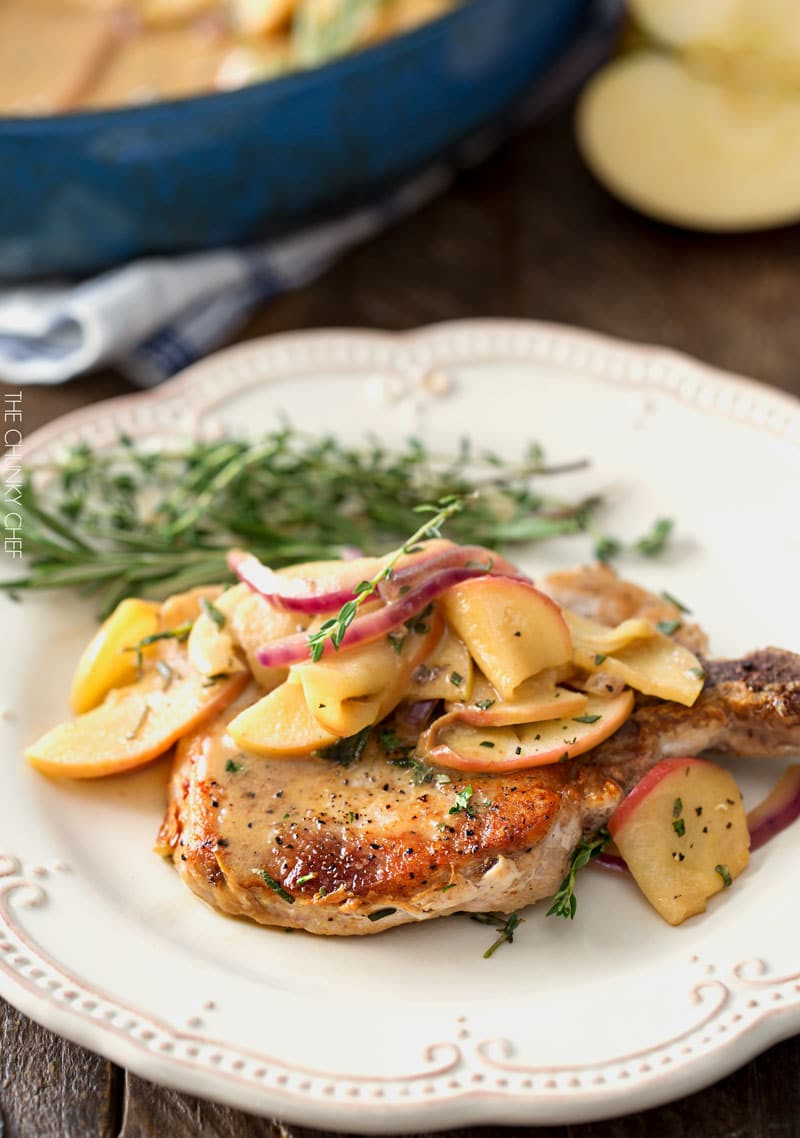 Pork Chops And Apples
 e Pan Pork Chops with Apples and ions The Chunky Chef