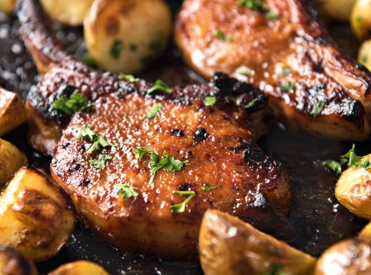 Pork Chops In The Oven
 Oven Baked Pork Chops with Potatoes