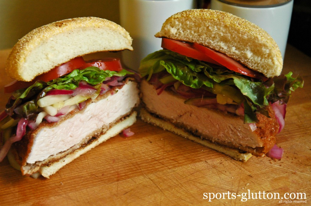 Pork Loin Sandwich
 Indianapolis Colts Breaded Pork Tenderloin Sandwich