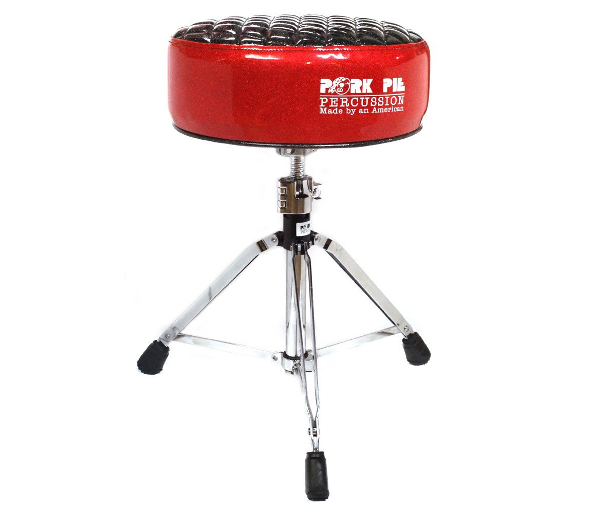 Pork Pie Drum Throne
 Pork Pie Deuce Black and Red Darth Drum Throne – Drum Shop