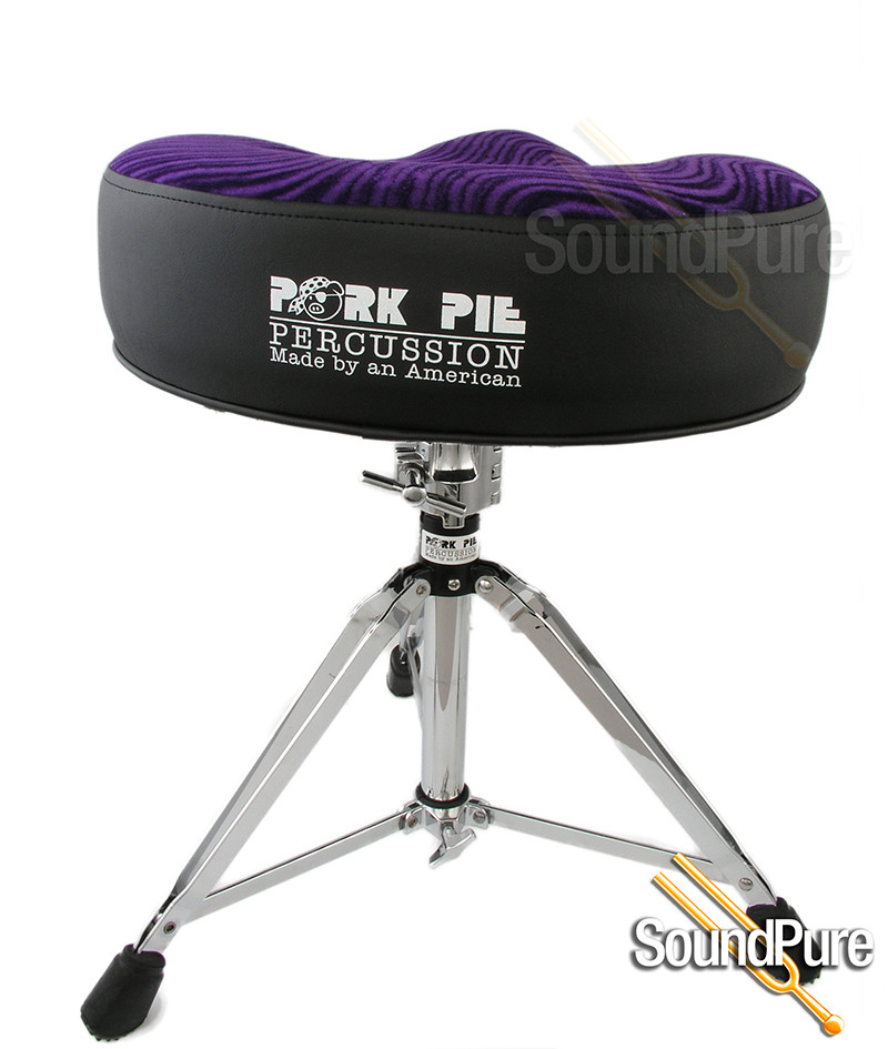 Pork Pie Drum Throne
 Pork Pie Big Boy Motorcycle Drum Throne Black Purple Swirl