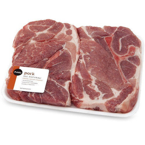 Pork Shoulder Blade Steak
 Pork Shoulder Blade Steaks Bone In approx 1 5 lbs