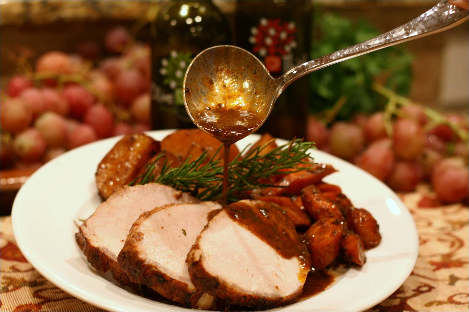 Pork Tenderloin Dinner
 Olive This – Recipe Fig Balsamic and Rosemary Roasted